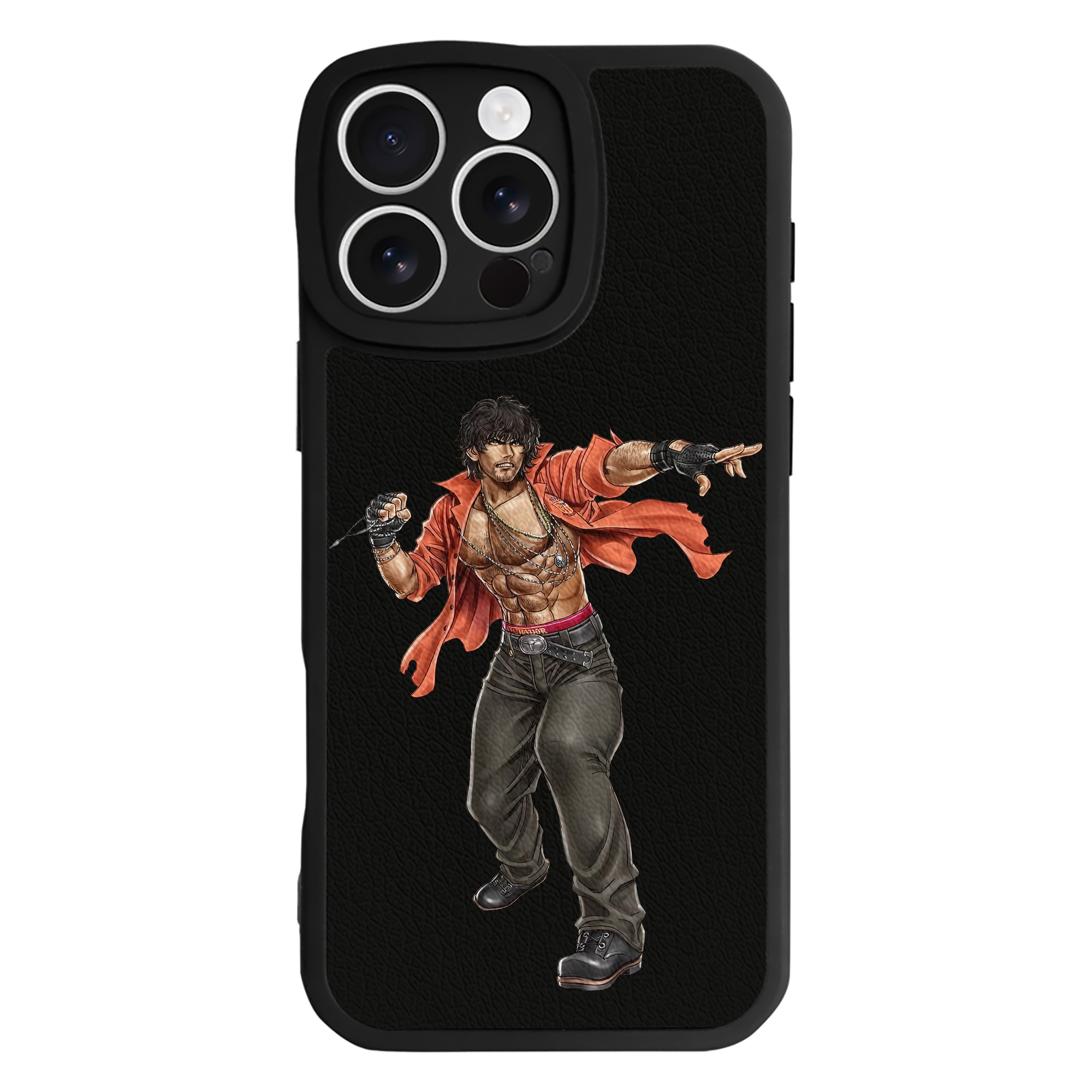 （画像用） 北斗の拳 Fist of the North Star 【iPhone 16シリーズ対応】シリコンスマホケース（レザー調） 材質：シリコン